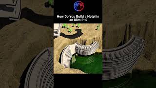 How Do You Build a Hotel in an 88m Pit?#shanghaiwonderland #architecture#engineering