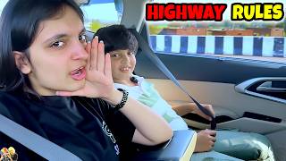 HIGHWAY RULES | Highway Challenge with family | Delhi Mumbai Expressway NE 4 | Aayu and Pihu Show