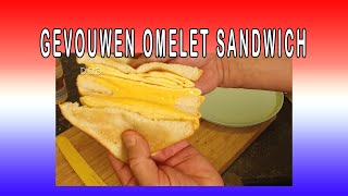 Gevouwen Omelet Sandwich ( met cheddar)