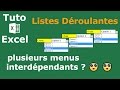 Comment crer plusieurs menus droulants interdpendants sur excel  docteur excel