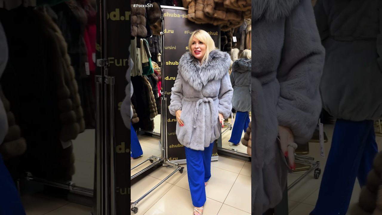 ШУБА-ТЮЛЬПАН 💙 КРАСИВАЯ НОРКА С КААЮШОНОМ ИЗ ЧЕРНОБУРКИ