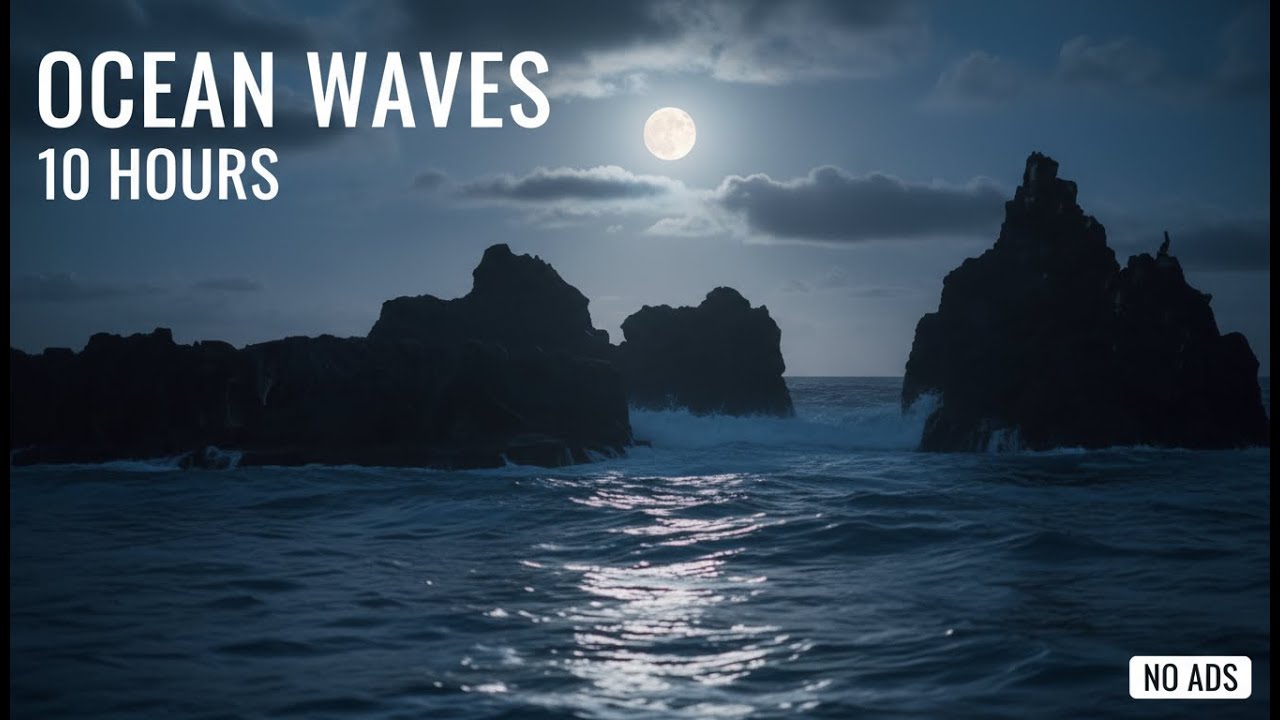 10 Hours Ocean Waves Sound 🌊 | Deep Sleep & Relaxation | No Ads | Natural Sea Ambience