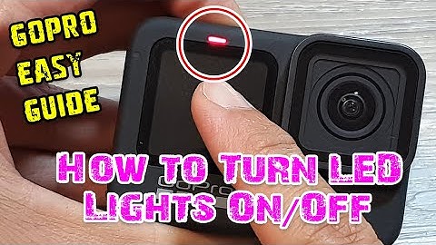 GoPro 9/10/11/12: How to Turn LED Lights On/Off
