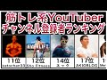筋トレ系ユーチューバーのチャンネル登録者ランキング【20〜11位】