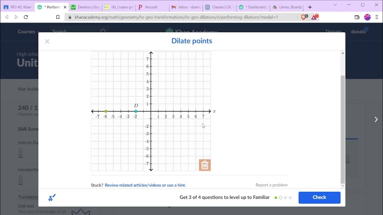 Khan Academy High School Geometry Dilate Points YouTube