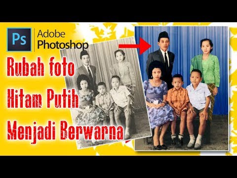 Photoshop foto hitam  putih  menjadi warna  YouTube