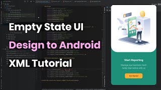 Empty State UI Design | Figma to Android Studio | XML Tutorial screenshot 4