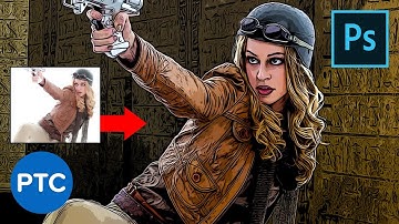 Smart Way to Quickly Make COMIC BOOK DRAWINGS From Your Photos! Photoshop Tutorial