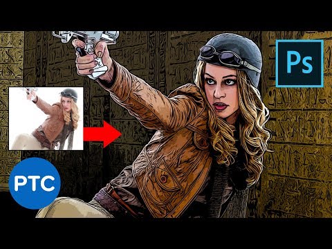 Smart Way to Quickly Make COMIC BOOK DRAWINGS From Your Photos! Photoshop Tutorial