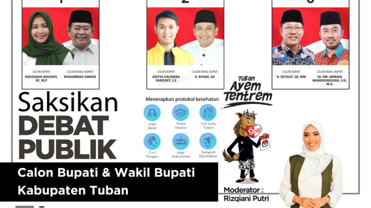 DEBAT PUBLIK PUTARAN KETIGA PASANGAN CALON BUPATI DAN WAKIL BUPATI TUBAN TAHUN 2020