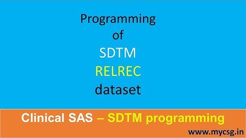 RELREC SDTM dataset programming