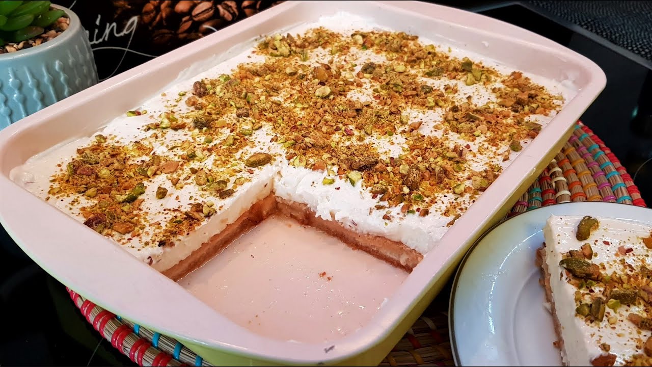 عندك ليتر حليب ونشا  وتوست حضري اطيب حلا لرمضان بارد وبدون كريمه وبدون بيض عيش السرايا