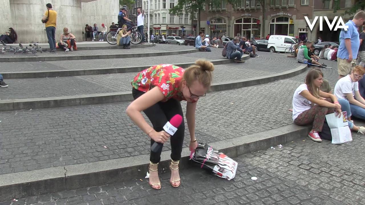 Met hoge hakken over de Dam: sneaker-addict Michelle probeerde het