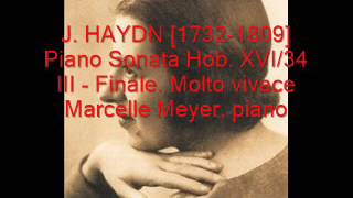 Marcelle Meyer plays Haydn - Piano Sonata Hob. XVI/34