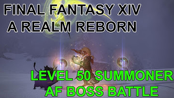 Final Fantasy XIV A Realm Reborn Level 50 Summoner AF Boss Battle HD+