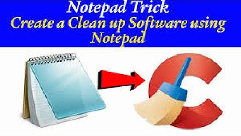 How to Create Clean-up Software Using Notepad ? By Computer World Tips & Tricks in Hindi ..
