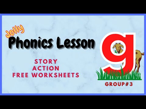 Phonics Lesson Gg// Sound// Story// Action// Free Worksheets