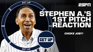 ROASTING Stephen A.'s first pitch at Yankee Stadium 😅 | Get Up