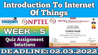 Nptel IoT Week 5 Quiz Answers 2022 | Introduction to Internet of Things Week 5 Solutions screenshot 5