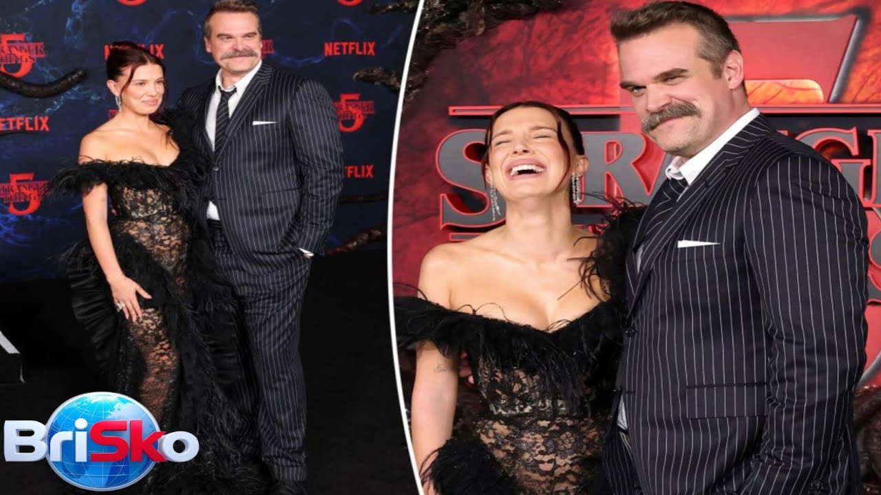 “David Harbour & Millie Bobby Brown’s Shocking Reunion After On-Set Drama! 😱 BriSko Celebrity News