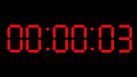 3 Second Countdown Timer with Alarm - Digital Clock - Retro Westclox