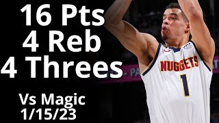 Michael Porter Jr. 16 Pts 4 Reb 1 Blk vs Magic Highlights
