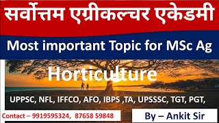 UPPCSAgriculture || Horticulture Institute || M.Sc Agriculture || UPCATET || BHU ||JRF agriculture