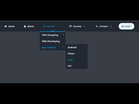 How to make this Multiple Dropdown menu using HTML and CSS - YouTube