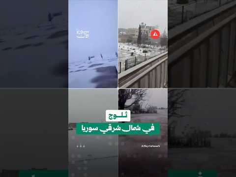 الثلوج في شمال شرقي سوريا