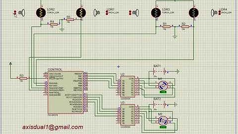DUAL AXIS SOLAR TRACKER SIMULATION USING PROTEUS 8 PROFESSIONAL