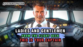This is Your CAPTAIN speaking - Welcome Announcement on Flight - AVIATION English for ATC and PILOTS