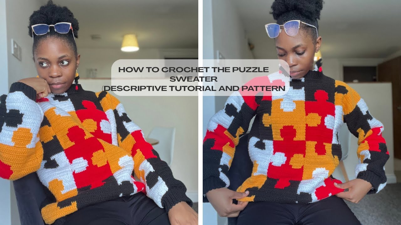 How to Crochet The Puzzle Tapestry Sweater Descriptive Tutorial