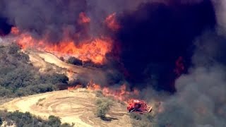 California crews battle wildfire amid historic drought