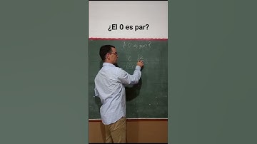 ¿El número 0 es par?