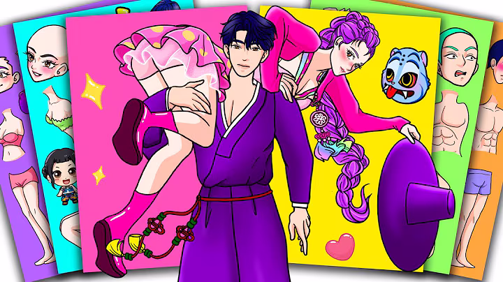 HUNTRIX In Love With SAJABOYS - KPOP DEMON HUNTERS | Sticker Book DIY