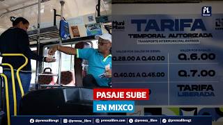 Mixco confirma aumento al pasaje y tarifa seguirá vigente pese a reclamos