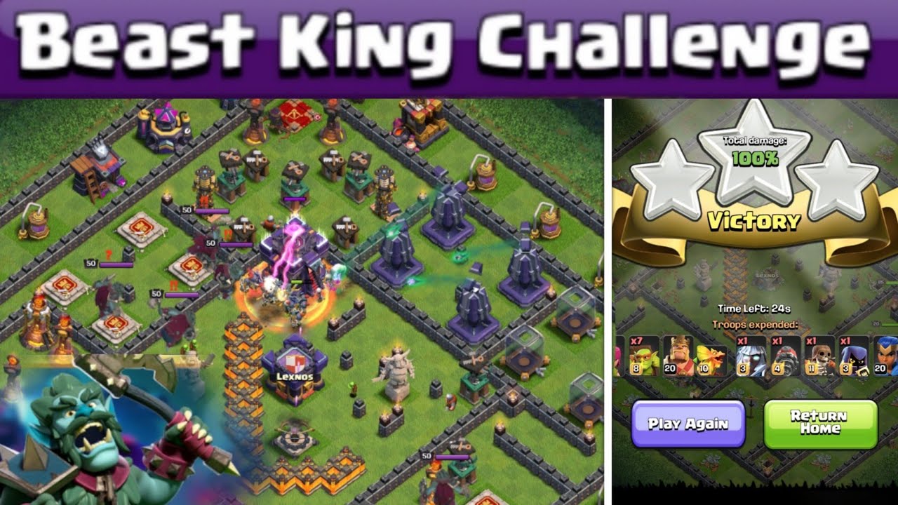 How to Beat the Beast King Challenge in Clash of Clans - The