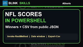 Pull Football League Scores and Winners with PowerShell #Shorts