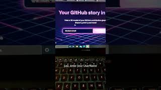 GitHub contribution graph in 3D