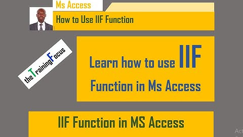 IIF Function in Ms 0Access