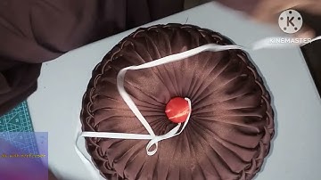 Super easiest way to attach button to your throw pillow/csei88