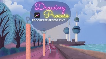 One Point Perspective | Drawing Inspiration Outside Studio | Procreate Speedpaint | iPad Pro