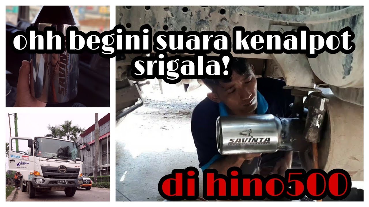 pemasangan knalpot srigala di hino500
