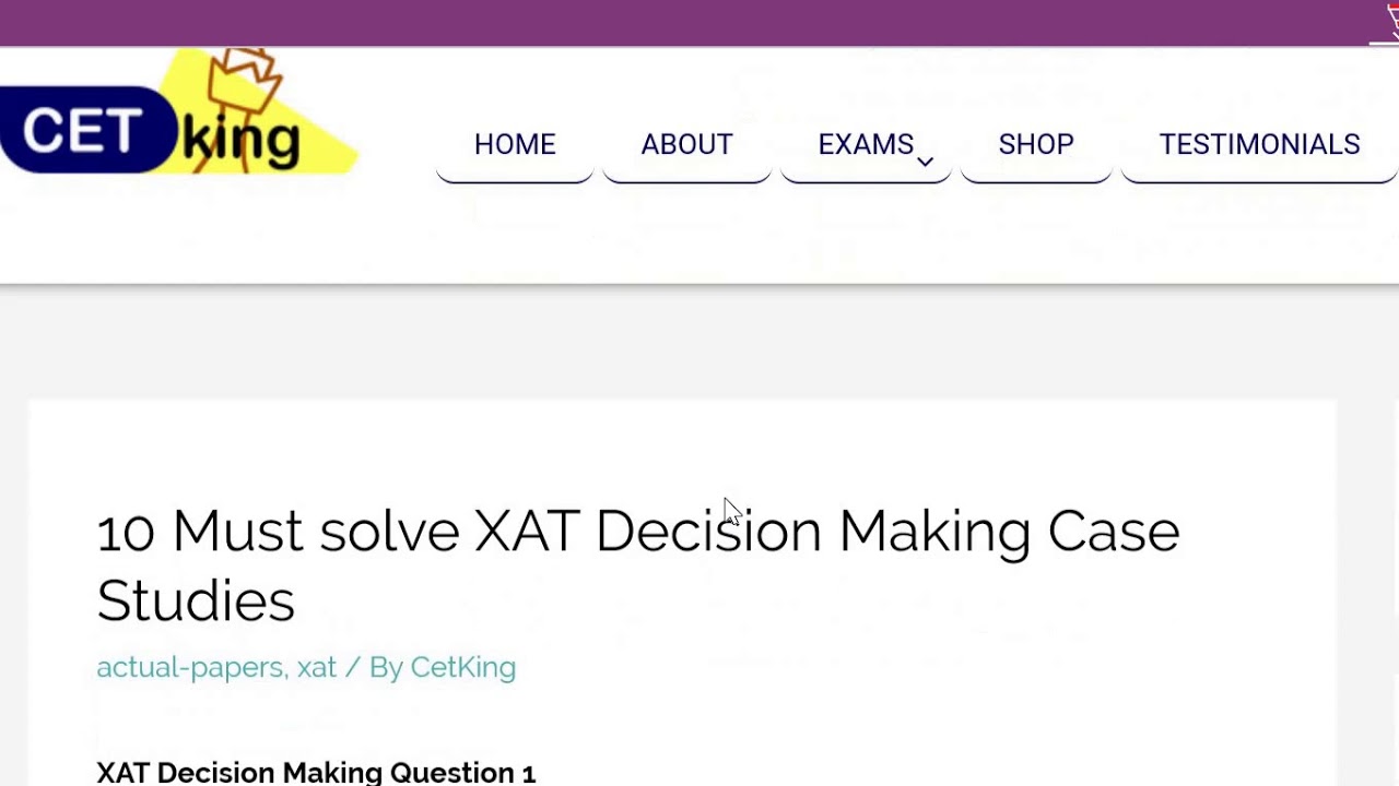 10 Must solve XAT Decision Making Questions. - YouTube