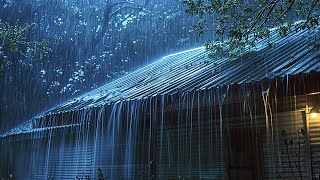 No Ads Rain Sounds for Sleeping – Continuous Rain on Tin Roof for Stress Relief