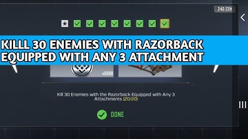 KILL 30 ENEMIES WITH THE RAZORBACK EQUIPPED WITH ANY 3 ATTACHMENTS TRENCH BROOM CALL OF DUTY MOBILE