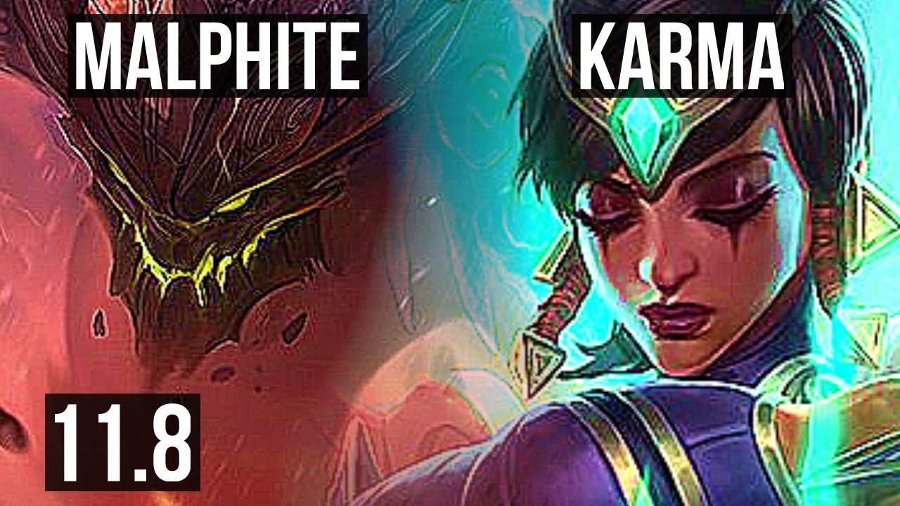 MALPHITE vs KARMA (TOP) | 2/0/9, 300+ games | EUW Master | v11.8
