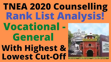 TNEA Rank List 2020|Vocational-General Rank Analysis |Full Details|Engg Counseling|Tamil|Rajasekaran