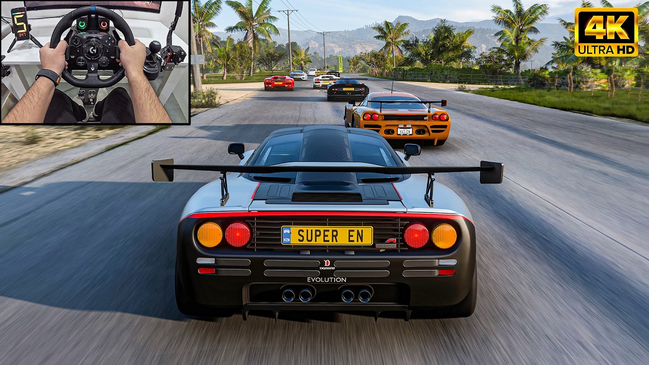 McLaren F1 VS Supercars - Forza Horizon 5 | Logitech G923 Steering Wheel