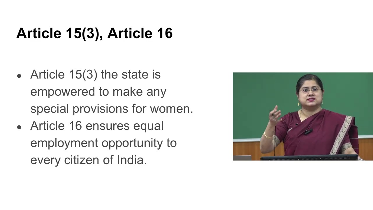 M10 L1: Конституционные права и положения, обеспечивающие достоинство женщин